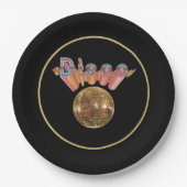 夜のディスコ遠くに ペーパープレート (正面)