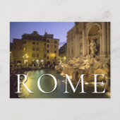 夜のトレビの泉 | ローマ, イタリア | ありがとう ポストカード (正面)