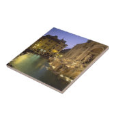 夜のトレヴィの泉 ローマ ラツィオ州 イタリア タイル (側面)