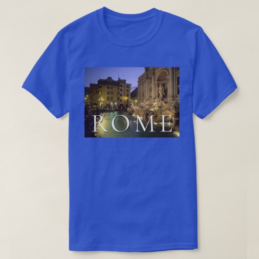 夜のトレヴィの泉 | ローマ, ラツィオ州, イタリア Tシャツ (デザイン正面)