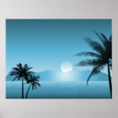 夜のトロピカルシーニック ポスター (正面)