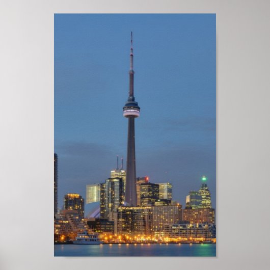 夜のトロントスカイライン ポスター (正面)