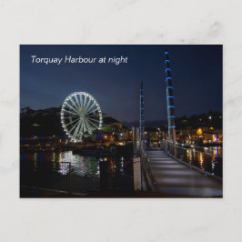 夜のトーキー港 ポストカード