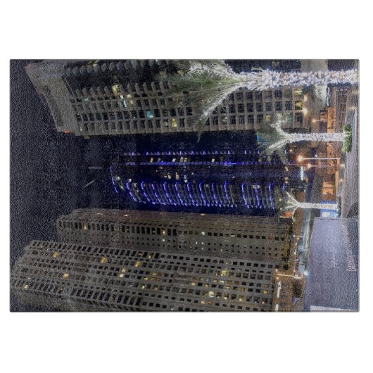 夜のドバイの建築 カッティングボード (正面)