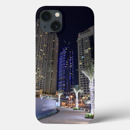 夜のドバイの建築 Case-Mate iPhoneケース (裏面)