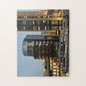 夜のドバイ建築 ジグソーパズル (縦)