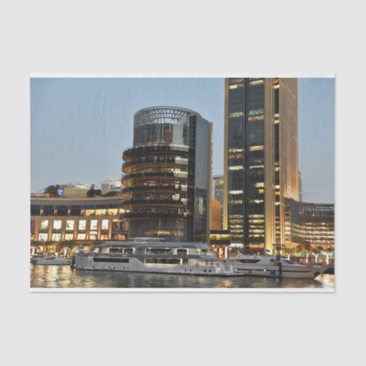 夜のドバイ建築 薄葉紙 (正面)