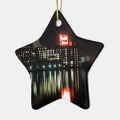 夜のドミノの砂糖ボルティモア セラミックオーナメント (左)