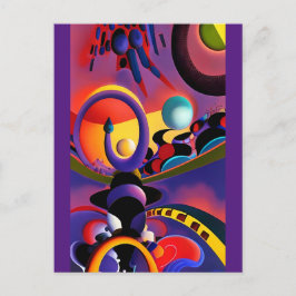 夜のドライバーKenゲージのシュールレアリズム ポストカード