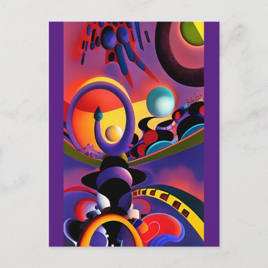 夜のドライバーKenゲージのシュールレアリズム ポストカード (正面)