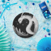 夜のドラゴンが付いている紙皿 ペーパープレート (パーティー)