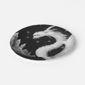 夜のドラゴンが付いている紙皿 ペーパープレート (アングル)