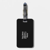 夜のニューヨークの屋上のヒョウ ラゲッジタグ (裏面縦)