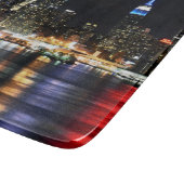 夜のニューヨークの豪華な写真 カッティングボード (角)