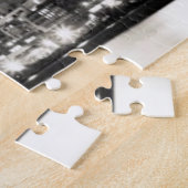 夜のニューヨークシティのウィリアムズバーグ橋 ジグソーパズル (側面)