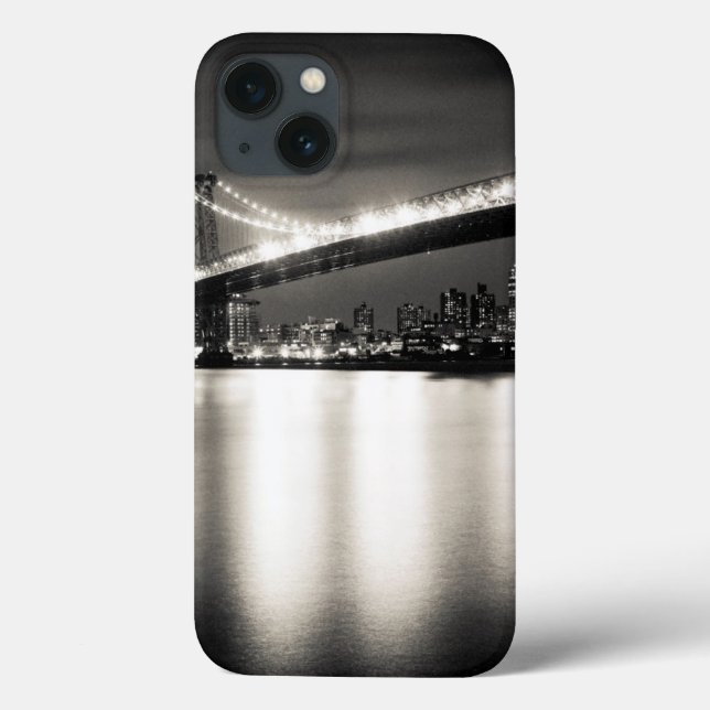 夜のニューヨークシティのウィリアムズバーグ橋 Case-Mate iPhoneケース (Back)