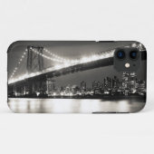 夜のニューヨークシティのウィリアムズバーグ橋 Case-Mate iPhoneケース (裏面(横))