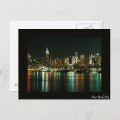 夜のニューヨーク市 ポストカード (正面/裏面)