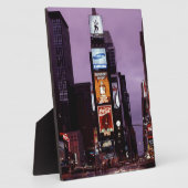 夜のニューヨーク・タイムズ・スクエアのトラフィック フォトプラーク (側面)