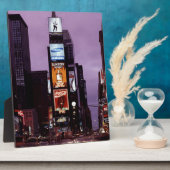 夜のニューヨーク・タイムズ・スクエアのトラフィック フォトプラーク (側面)