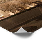 夜のノートルダム大聖堂 ポスター (角)