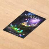 夜のノームとイースターエッグのディナー アクリル招待状 (レイダウン)