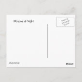 夜のハイビスカス ポストカード (裏面)