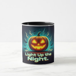 夜のハロウィンカボチャを点灯 マグカップ