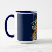 夜のハロウィンマグの怖いスケルトン マグカップ (左)