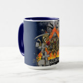 夜のハロウィンマグの怖いスケルトン マグカップ (正面左)