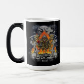 夜のハロウィンマグの怖いスケルトン モーフィングマグカップ (左)