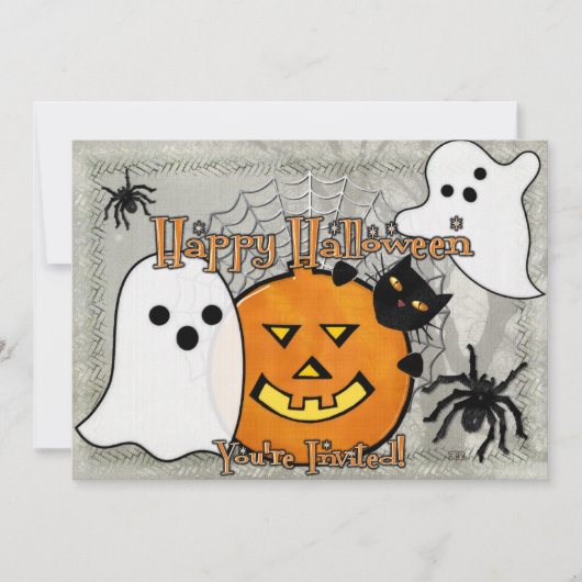 夜のハロウィーンでバンプ 招待状 (正面)