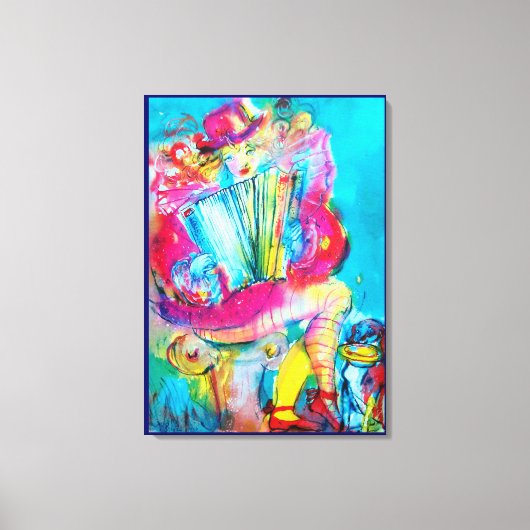 夜のハーモニカ奏者 キャンバスプリント (正面)