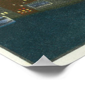 夜のバッファローのスカイラインの景色 ポスター (角)