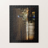 夜のバンクーバーのスカイライン ジグソーパズル (縦)