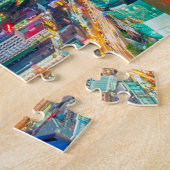 夜のバンコクの景色 ジグソーパズル (側面)