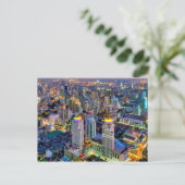 夜のバンコクの景色 ポストカード (スタンド正面)