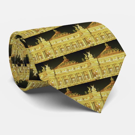 夜のパリのオペラハウス、フランス ネクタイ (ロール)