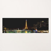 夜のパリのライトアップされたエッフェルタワー ヨガマット (裏面(横))