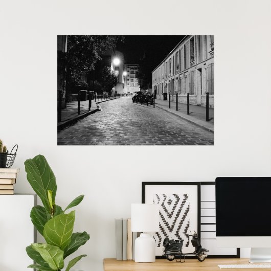 夜のパリ ポスター (ホームオフィス)