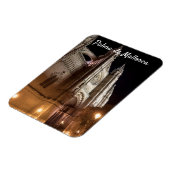 夜のパルマ・デ・マヨルカ大聖堂 – スペイン マグネット (左側)