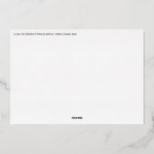 夜のパルマ・デ・マヨルカ大聖堂 – スペイン 箔シーズンカード (裏面)