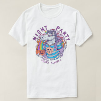 夜のパーティー – ユニコーン Tシャツ