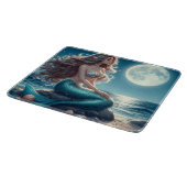 夜のビーチの人魚 カッティングボード (角)
