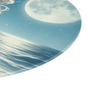 夜のビーチの人魚 カッティングボード (角)