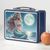 夜のビーチの人魚 メタルランチボックス (インサイチュ)
