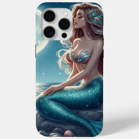 夜のビーチの人魚 Case-Mate iPhoneケース (裏面)