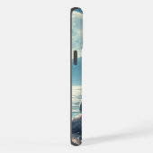 夜のビーチの人魚 iPhoneケース (右側面)
