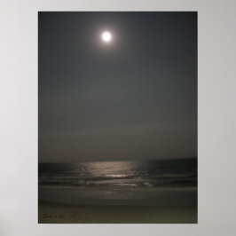 夜のビーチ ポスター