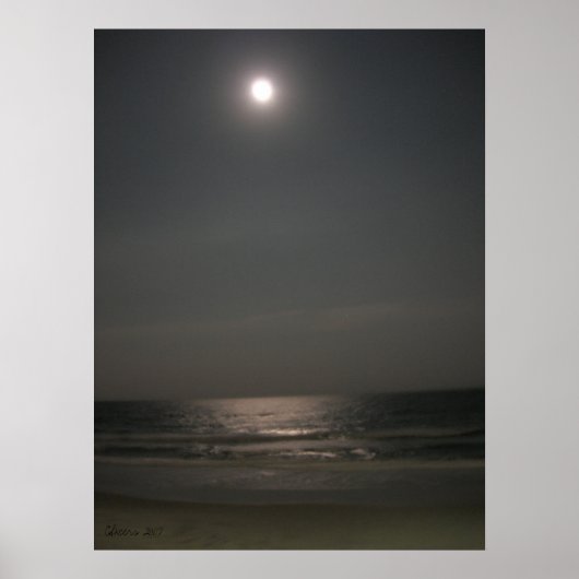 夜のビーチ ポスター (正面)